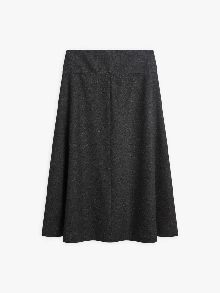 Women Agns B Skirts and Shorts Grey Tweed Woolen Skirt