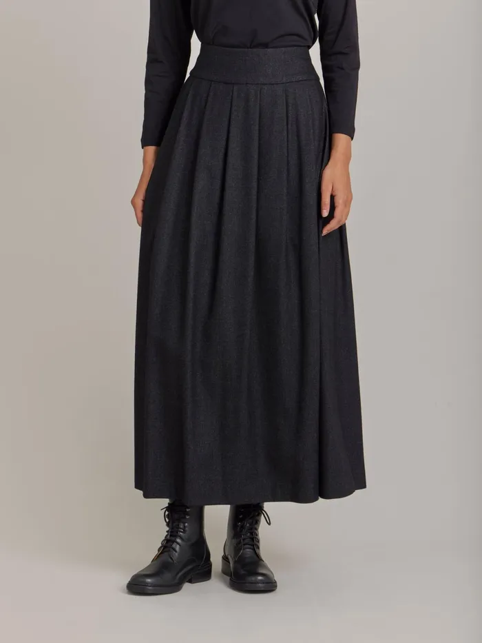 Women Agns B Skirts and Shorts Grey Wool Tweed Grand Hotel Skirt