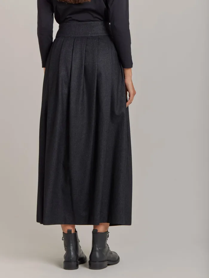 Women Agns B Skirts and Shorts Grey Wool Tweed Grand Hotel Skirt