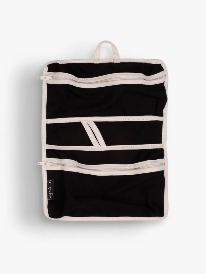 Women Agns B Small Leather Goods Black Beaut Cotton Canvas Pouch