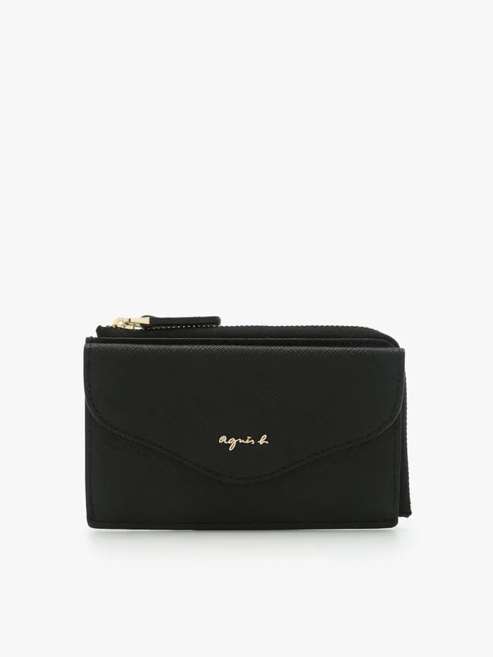 Women Agns B Small Leather Goods Black Leather Cardholder
