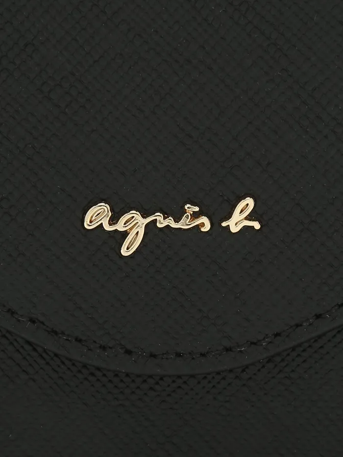 Women Agns B Small Leather Goods Black Leather Cardholder