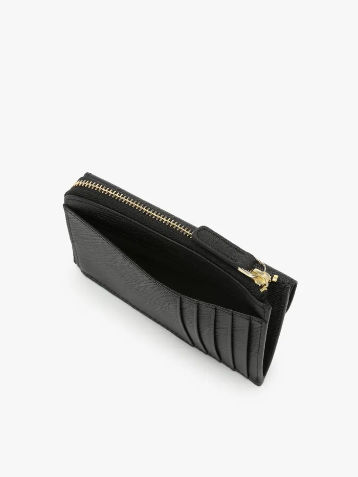 Women Agns B Small Leather Goods Black Leather Cardholder