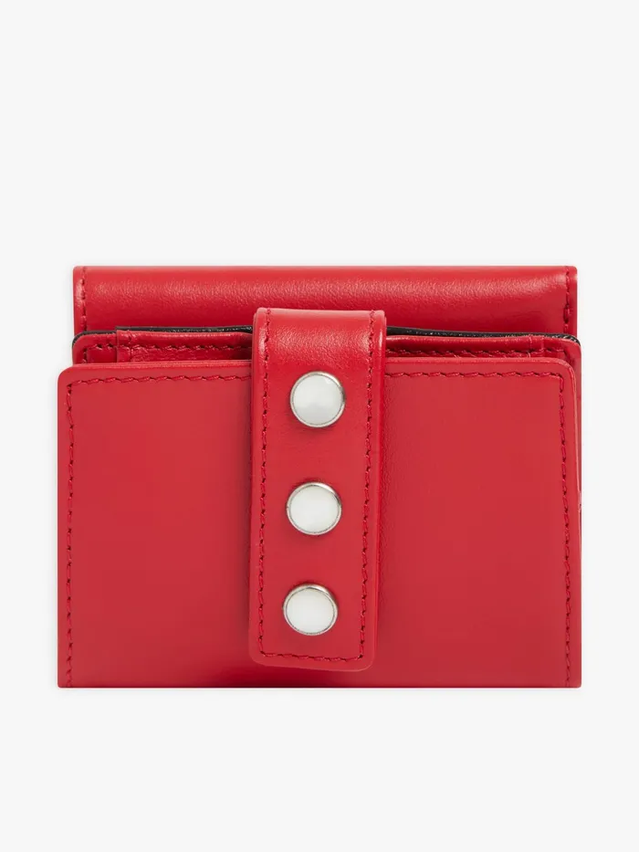 Women Agns B Small Leather Goods Red Leather Wallet