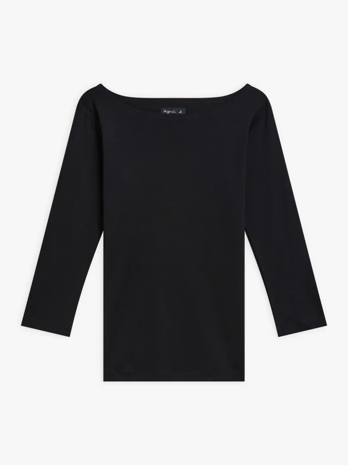 Women Agns B Tshirts and Tank Tops Black Cotton Jersey Leopard Tshirt