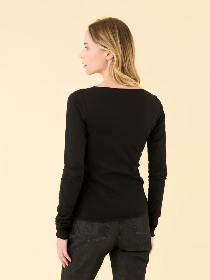 Women Agns B Tshirts and Tank Tops Black Extralong Sleeves Ultra Tshirt