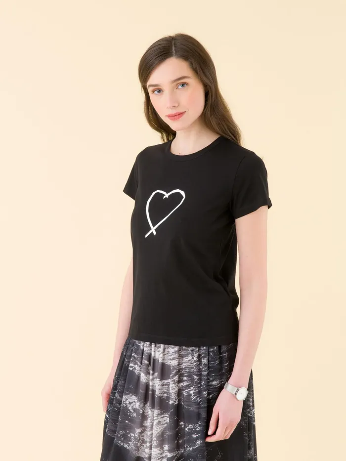 Women Agns B Tshirts and Tank Tops Black Sarajevo Heart Brando Tshirt