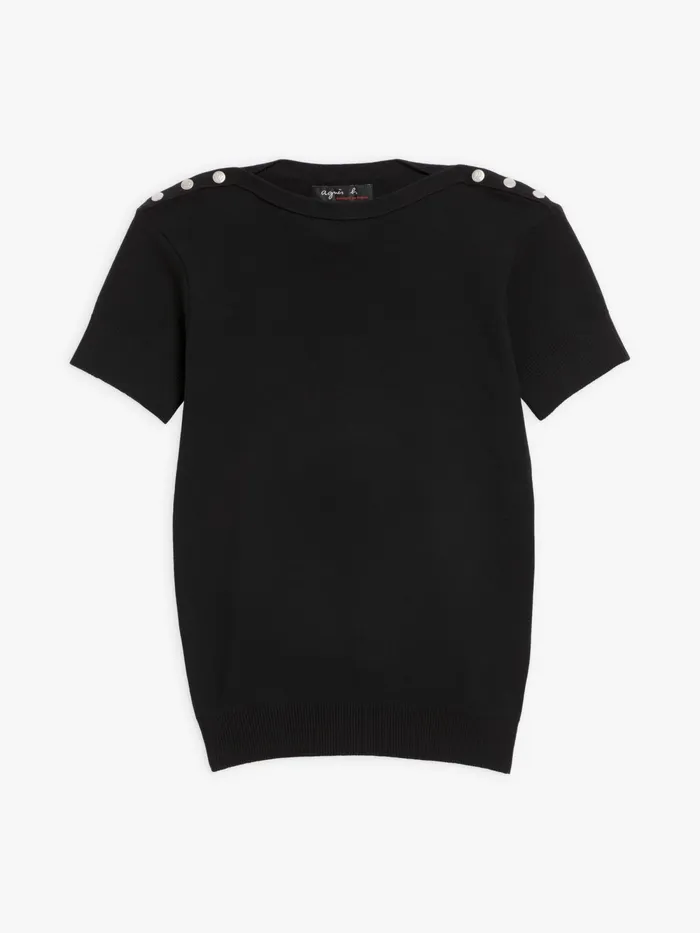 Women Agns B Tshirts and Tank Tops Black Shortsleeve Badiane Tshirt