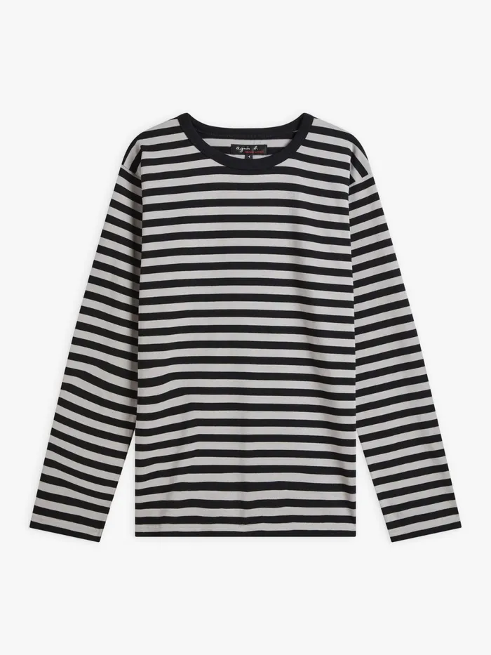 Women Agns B Tshirts and Tank Tops Black Striped Cool Tshirt