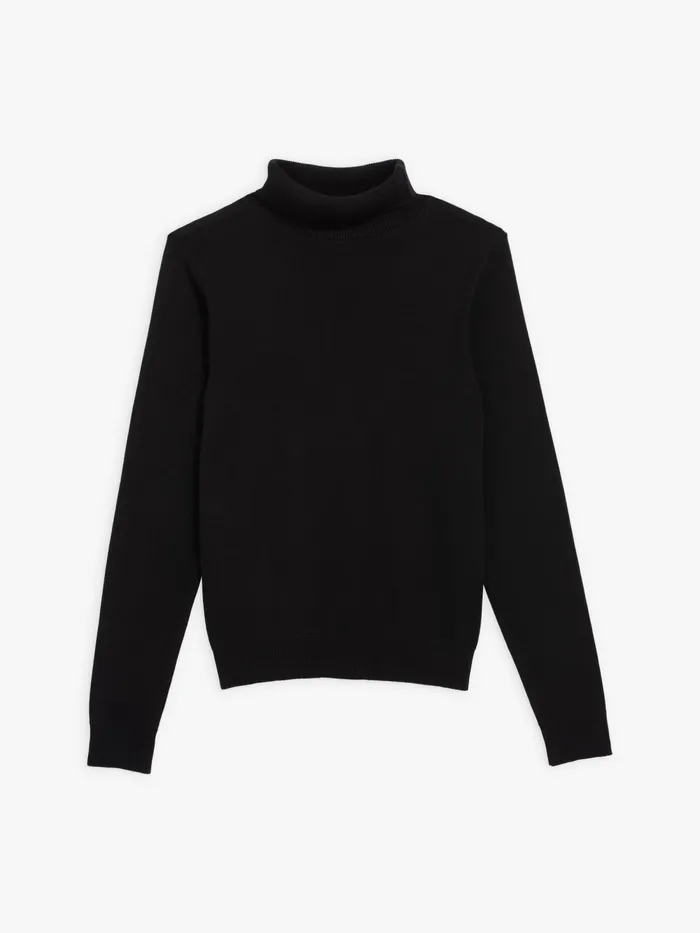 Women Agns B Tshirts and Tank Tops Black Turtleneck Eddy Jumper