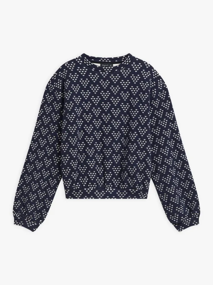 Women Agns B Tshirts and Tank Tops Blue Cotton Jersey Jacquard Loli Sweatshirt Women Agns B Tshirts and Tank Tops Blue Cotton Jersey Jacquard Loli Sweatshirt