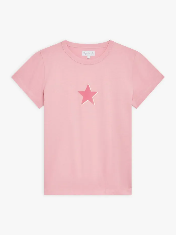 Women Agns B Tshirts and Tank Tops Pink Cotton Jersey Screenprinted Brando Tshirt Women Agns B Tshirts and Tank Tops Pink Cotton Jersey Screenprinted Brando Tshirt