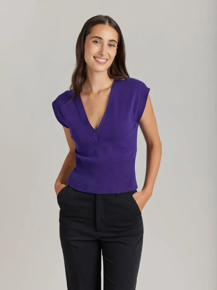 Women Agns B Tshirts and Tank Tops Purple Cotton Jersey Osta Tshirt