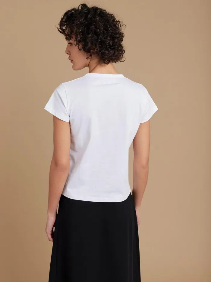 Women Agns B Tshirts and Tank Tops White Cotton Encyclopdie Screenprint Brando Tshirt