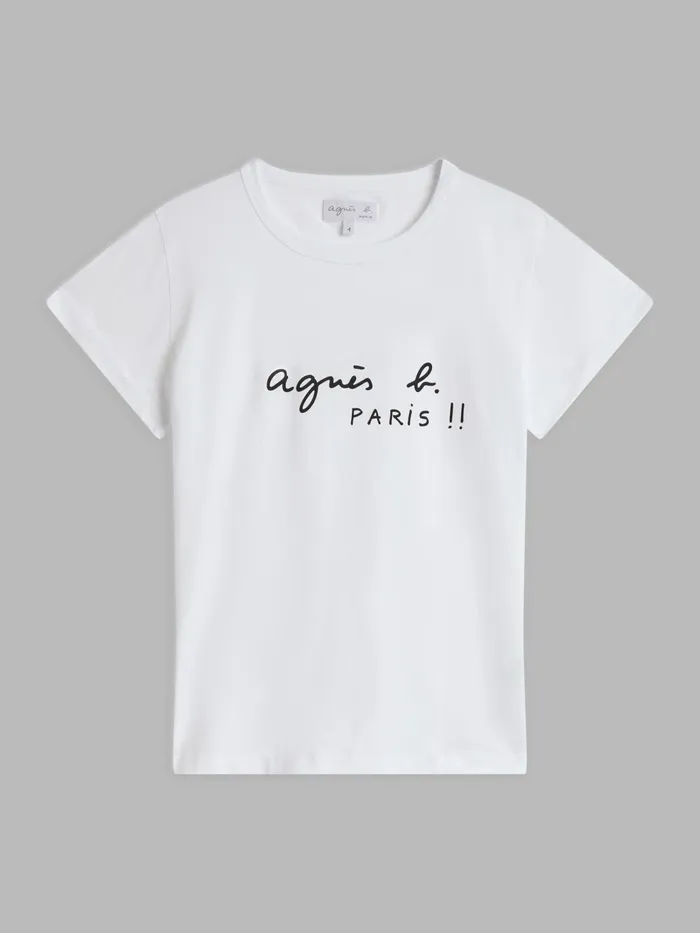 Women Agns B Tshirts and Tank Tops White Cotton Jersey Brando Tshirt Screenprinted PARIS Women Agns B Tshirts and Tank Tops White Cotton Jersey Brando Tshirt Screenprinted PARIS