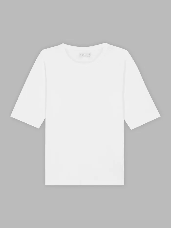 Women Agns B Tshirts and Tank Tops White Elbowlength Sleeves Brando Tshirt