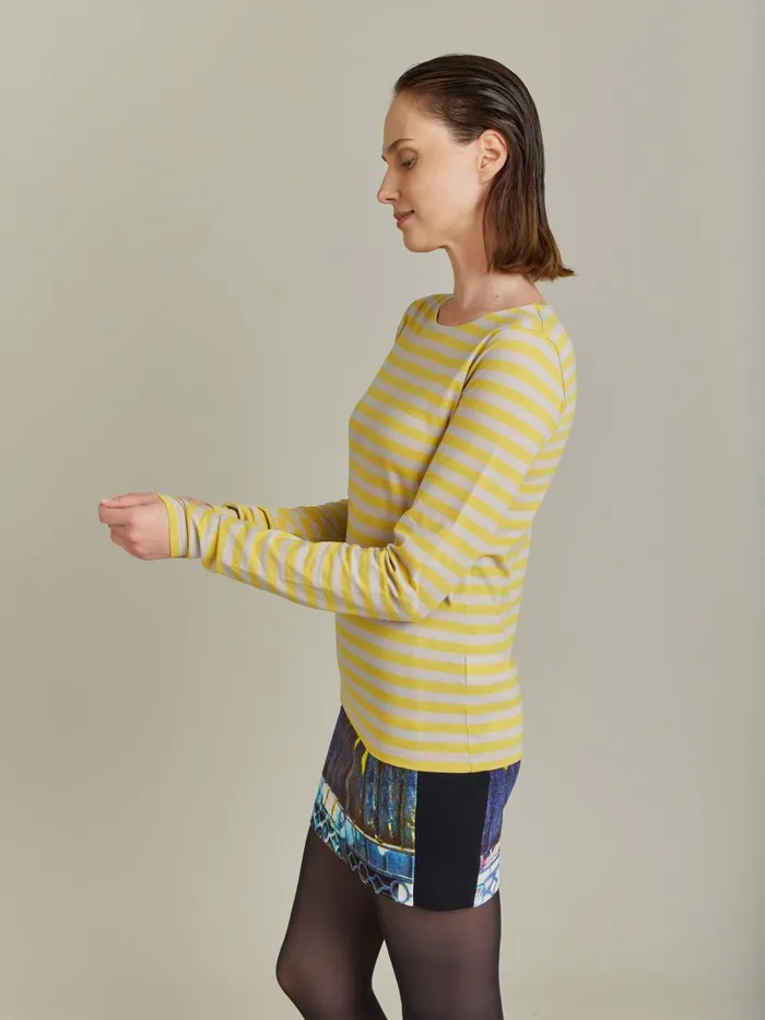Women Agns B Tshirts and Tank Tops Yellow And Beige Cotton Jersey Knoxy Tshirt