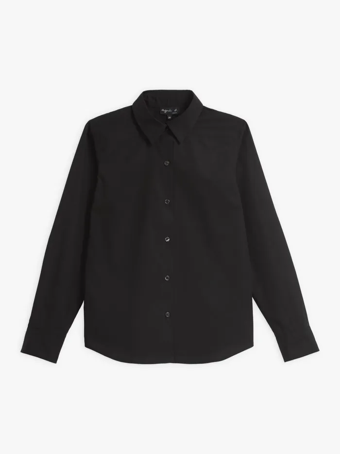 Women Agns B Tops and Shirts Black Cotton Jasmine Shirt