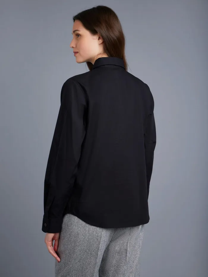 Women Agns B Tops and Shirts Black Cotton Jasmine Shirt