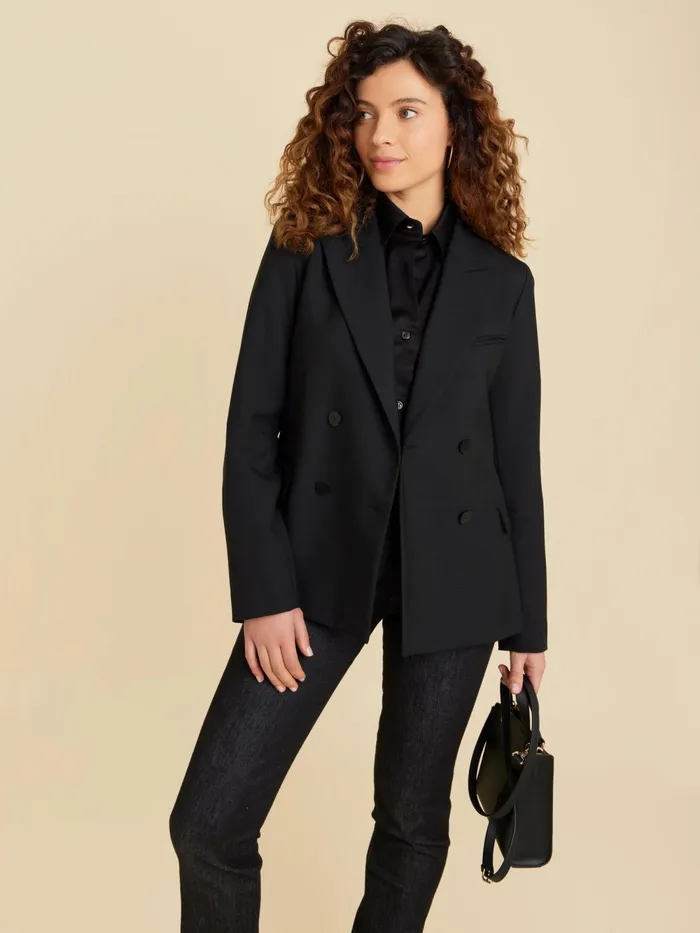 Women Agns B Tops and Shirts Black Cotton Twill Shirt