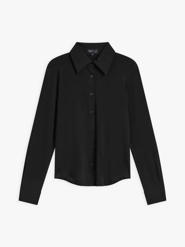Women Agns B Tops and Shirts Black Jersey Crpe Boys Boys Shirt