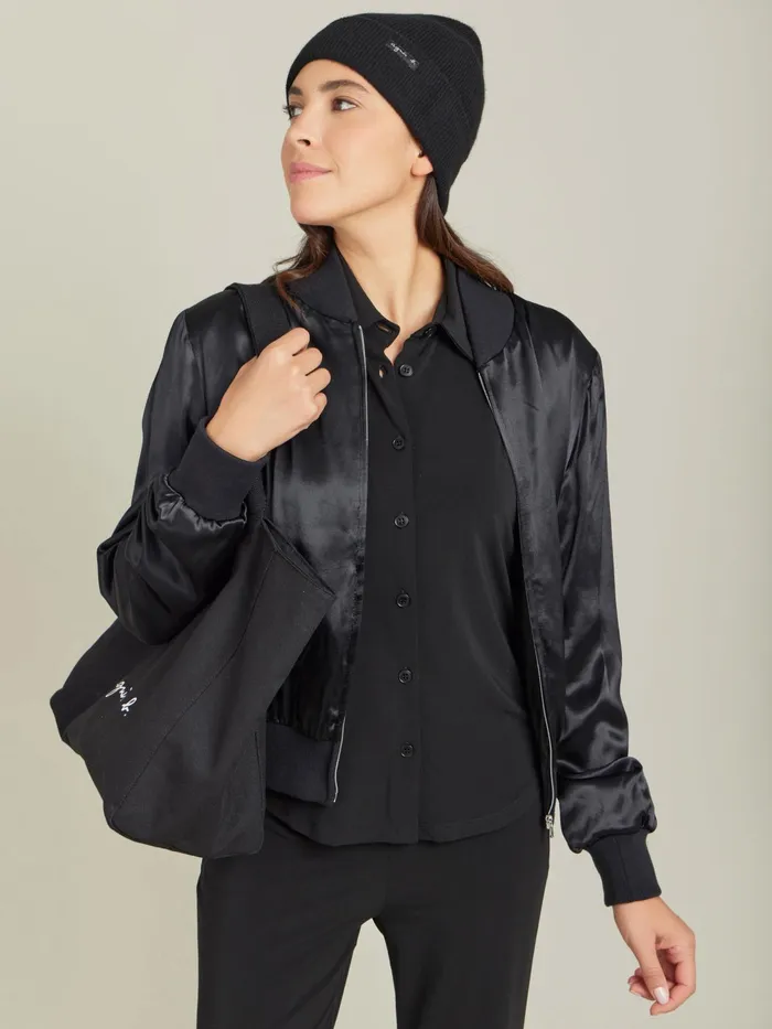Women Agns B Tops and Shirts Black Jersey Crpe Boys Boys Shirt