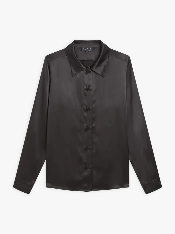 Women Agns B Tops and Shirts Black Silk Laureen Shirt