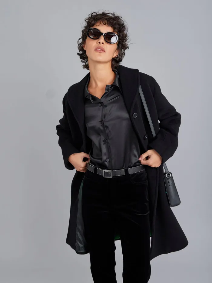 Women Agns B Tops and Shirts Black Silk Laureen Shirt