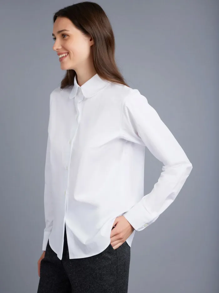Women Agns B Tops and Shirts White Cotton Gabrielle Shirt