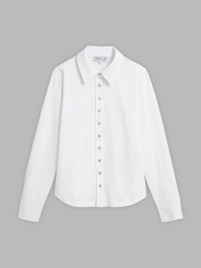 Women Agns B Tops and Shirts White Jersey Parmina Shirt