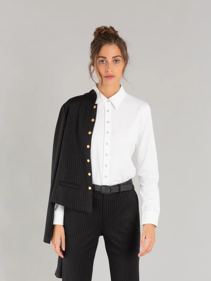 Women Agns B Tops and Shirts White Jersey Parmina Shirt
