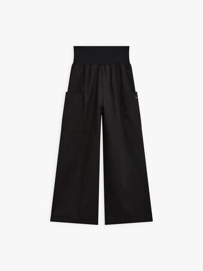 Women Agns B Trousers and Jeans Black Cotton Wide Matis Trouser