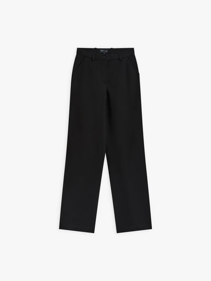 Women Agns B Trousers and Jeans Black Milano Viscose Polisson Trousers