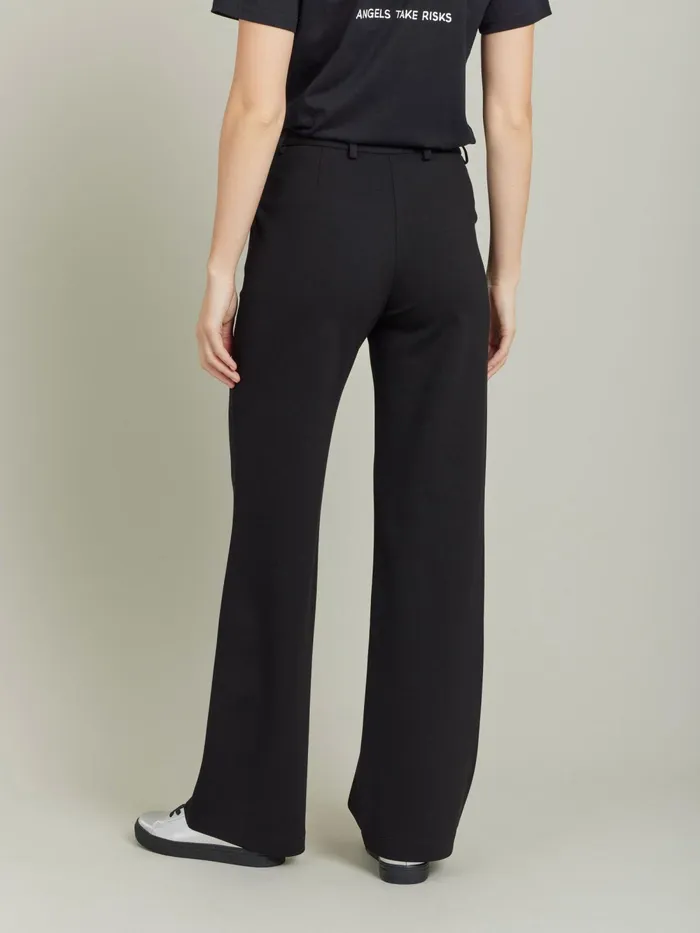 Women Agns B Trousers and Jeans Black Milano Viscose Polisson Trousers