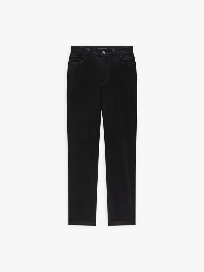 Women Agns B Trousers and Jeans Black Velvet Stretch Misfits Jeans