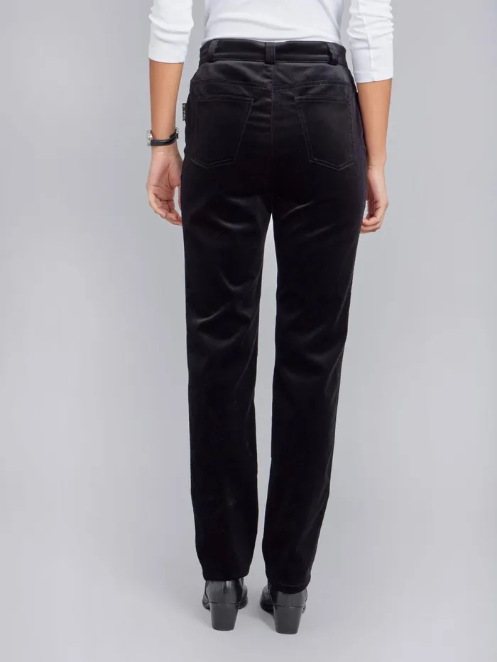 Women Agns B Trousers and Jeans Black Velvet Stretch Misfits Jeans