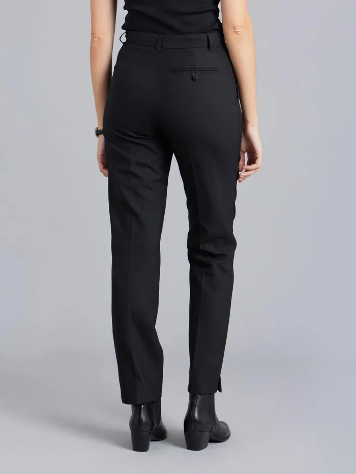 Women Agns B Trousers and Jeans Black Woolblend Highwaisted Fergie Trousers