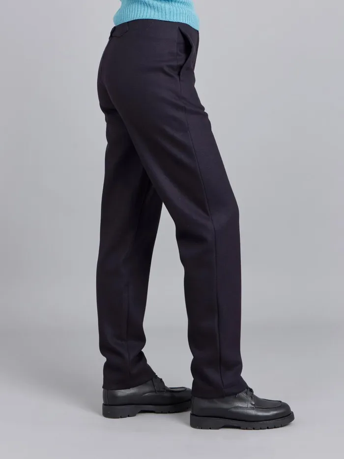 Women Agns B Trousers and Jeans Blue Wool Senso Trousers