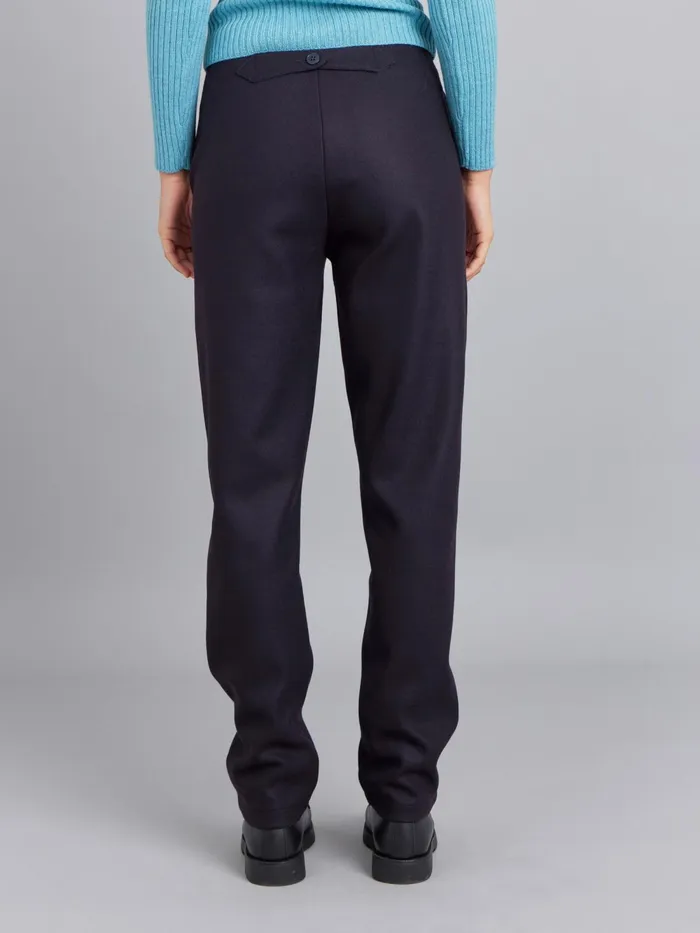 Women Agns B Trousers and Jeans Blue Wool Senso Trousers