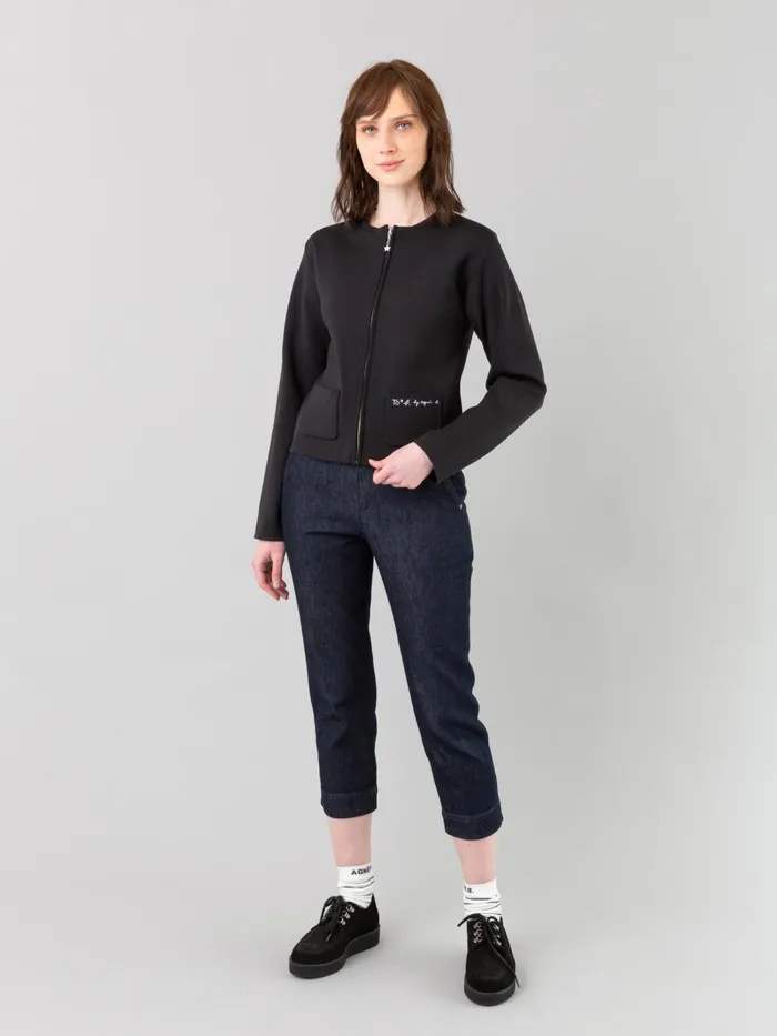 Women Agns B Trousers and Jeans Dark Blue Marilyn Capri Jeans