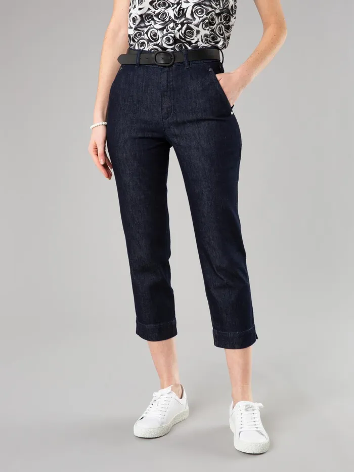 Women Agns B Trousers and Jeans Dark Blue Marilyn Capri Jeans