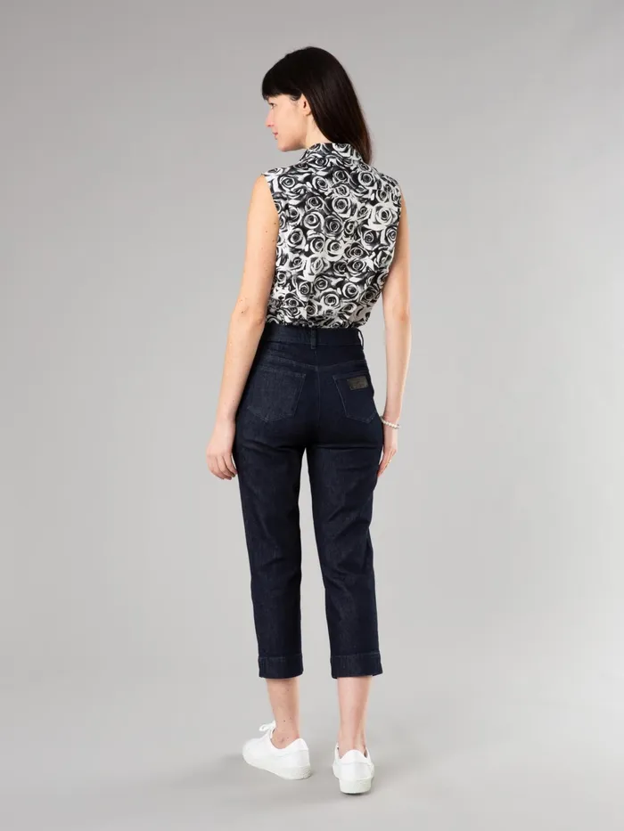 Women Agns B Trousers and Jeans Dark Blue Marilyn Capri Jeans