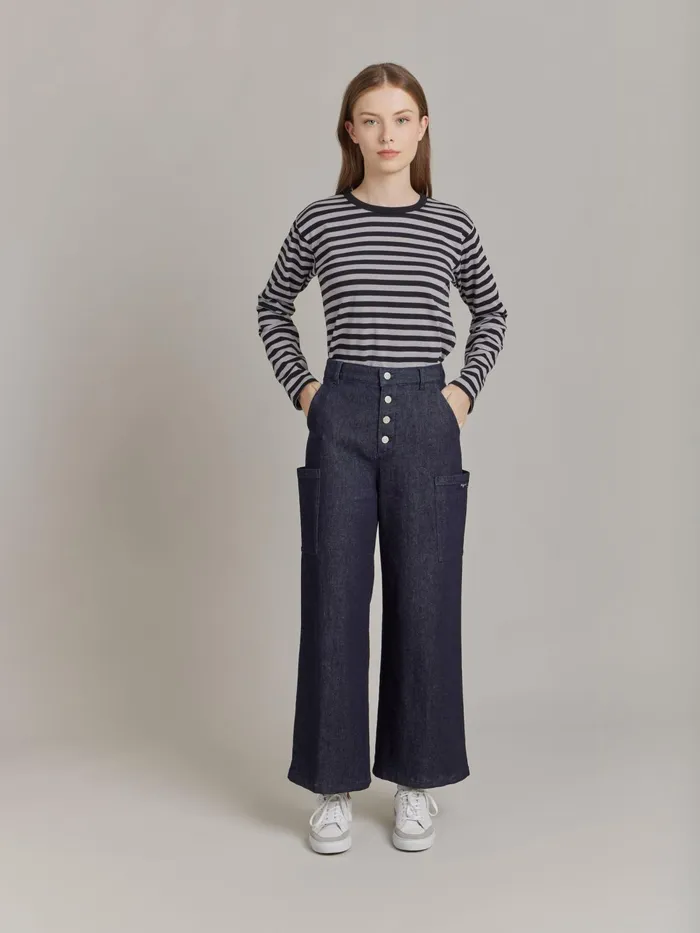 Women Agns B Trousers and Jeans Denim Cotton Trousers