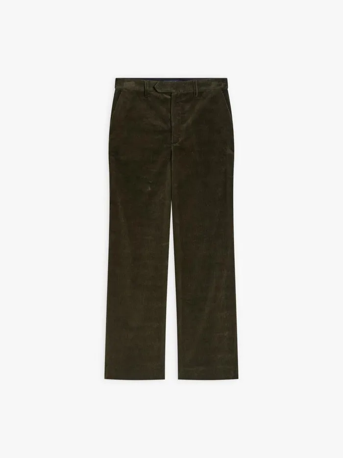 Women Agns B Trousers and Jeans Green Corduroy Garon Trousers
