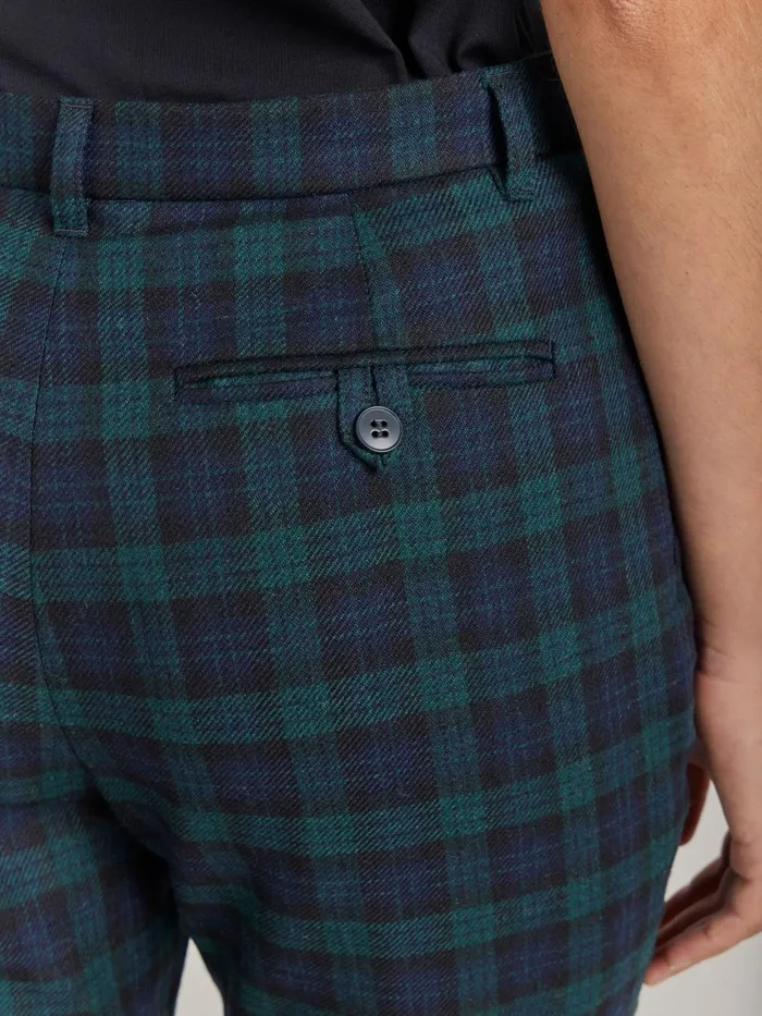 Women Agns B Trousers and Jeans Green Wool Checked Fergie Trousers