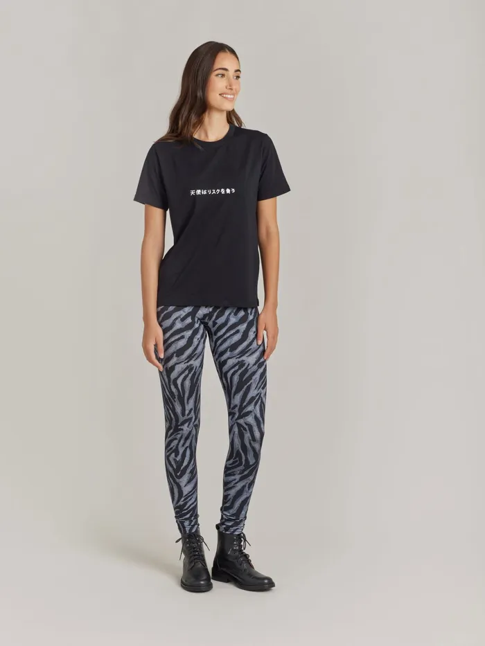 Women Agns B Trousers and Jeans Grey Jersey Zebra Print Jericho Trousers