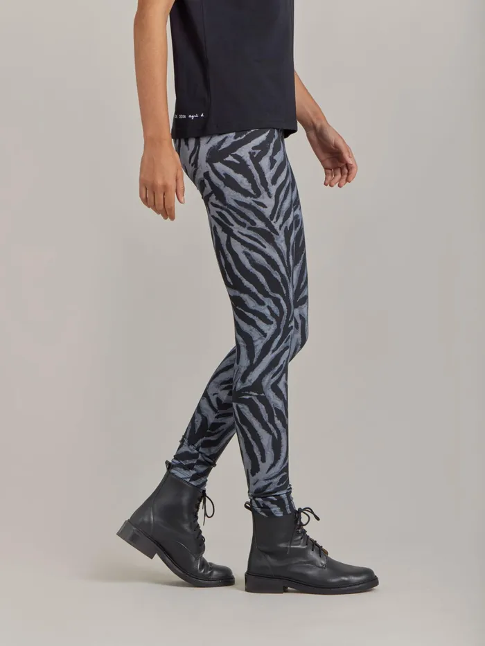Women Agns B Trousers and Jeans Grey Jersey Zebra Print Jericho Trousers