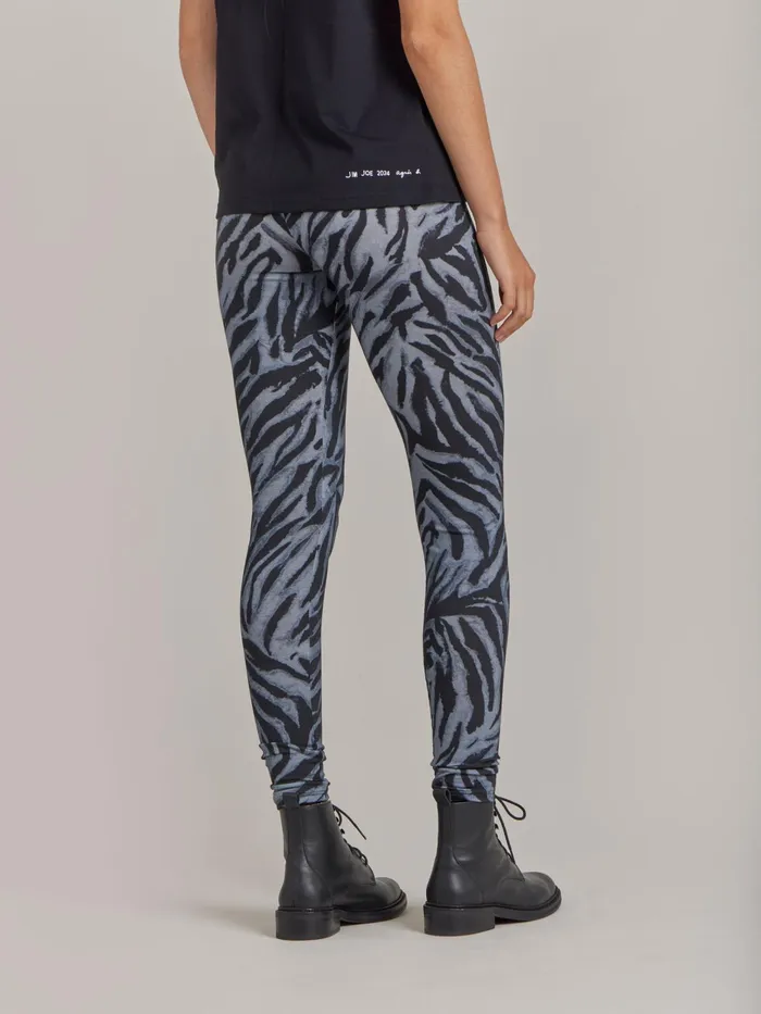 Women Agns B Trousers and Jeans Grey Jersey Zebra Print Jericho Trousers