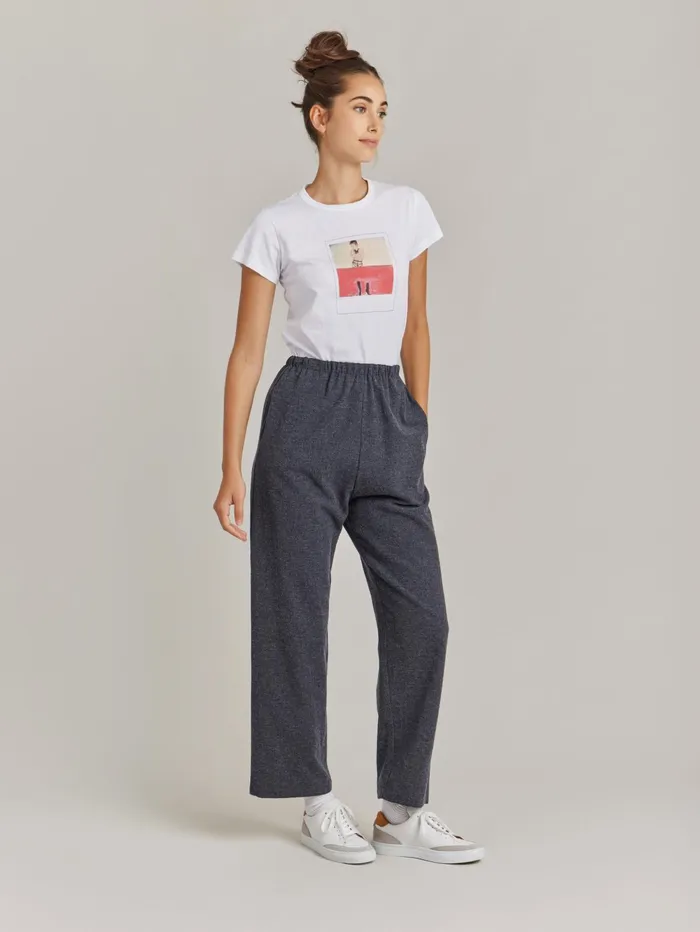 Women Agns B Trousers and Jeans Grey Wool Crpe Vietnam Trousers