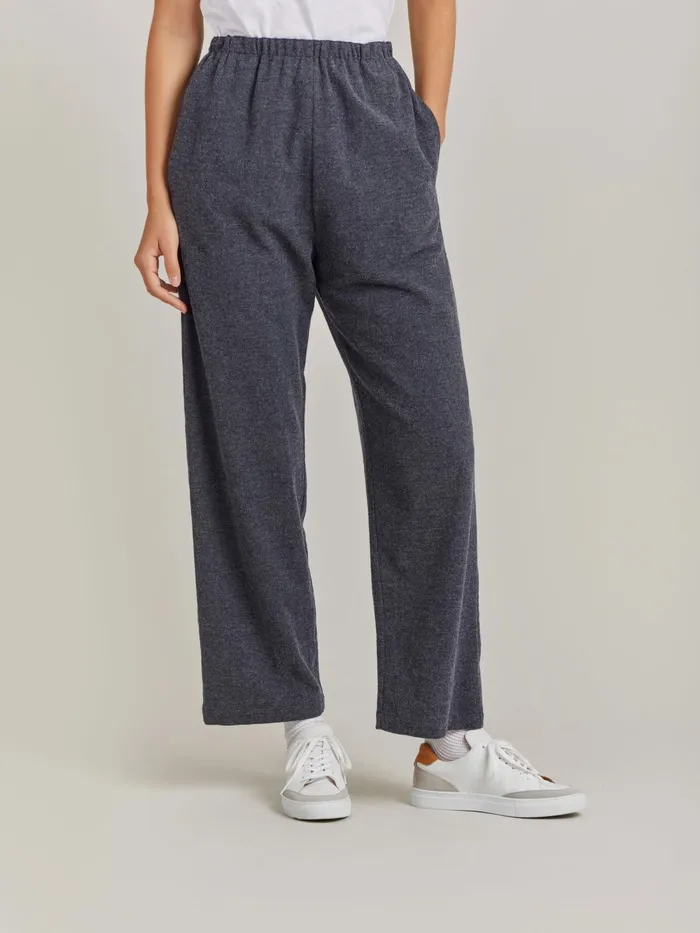 Women Agns B Trousers and Jeans Grey Wool Crpe Vietnam Trousers